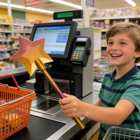 Card Holder Star Wand 3D Printed Tap-to-Pay Wand Contactless Credit Card Holder Fun Magical Payment Wand Gift for Kids Teens