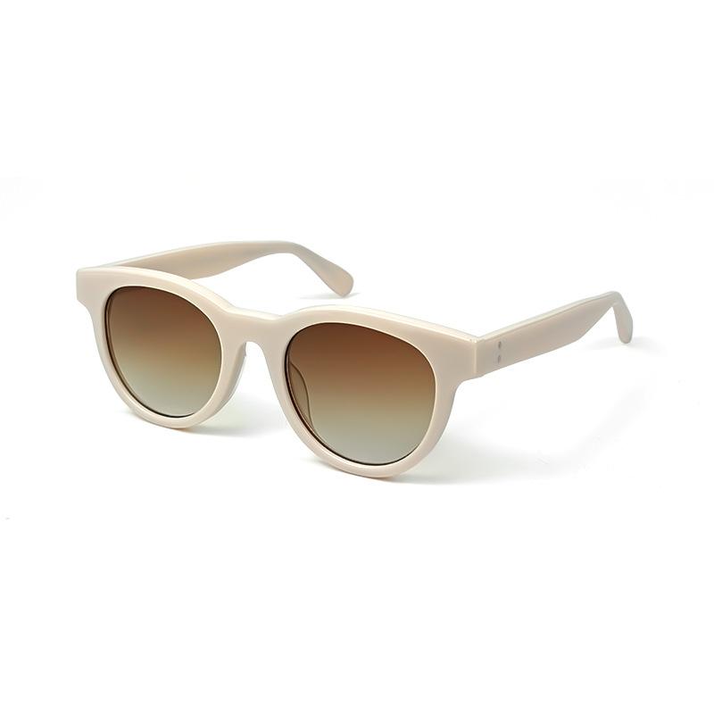 

Dilireba s same style cat-eye sunglasses for women, white frame, vintage Korean style Lowry Men s Sunglasses Pink frame/Gradual tea le