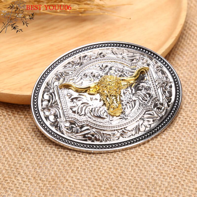 Heißer Langhorn-Bulle Adler Westliche Gürtelschnalle Goldener Texas-Cowboy Westliche Schnallen