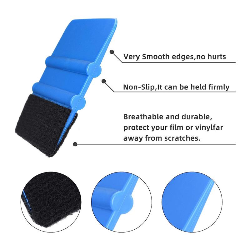 20Pcs Car Adhesive Vinyl Squeegee Tool Felt Edge Scraper 4 Inch Wrap Spatula Bubble Removal Window Tint Wrapping Tool