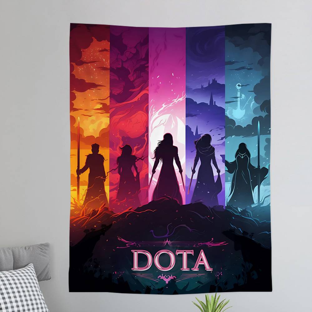 DOTA 2 Character Chart Tapestry Home Decoration hippie bohemian decoration divination Wall Hanging Home Decor