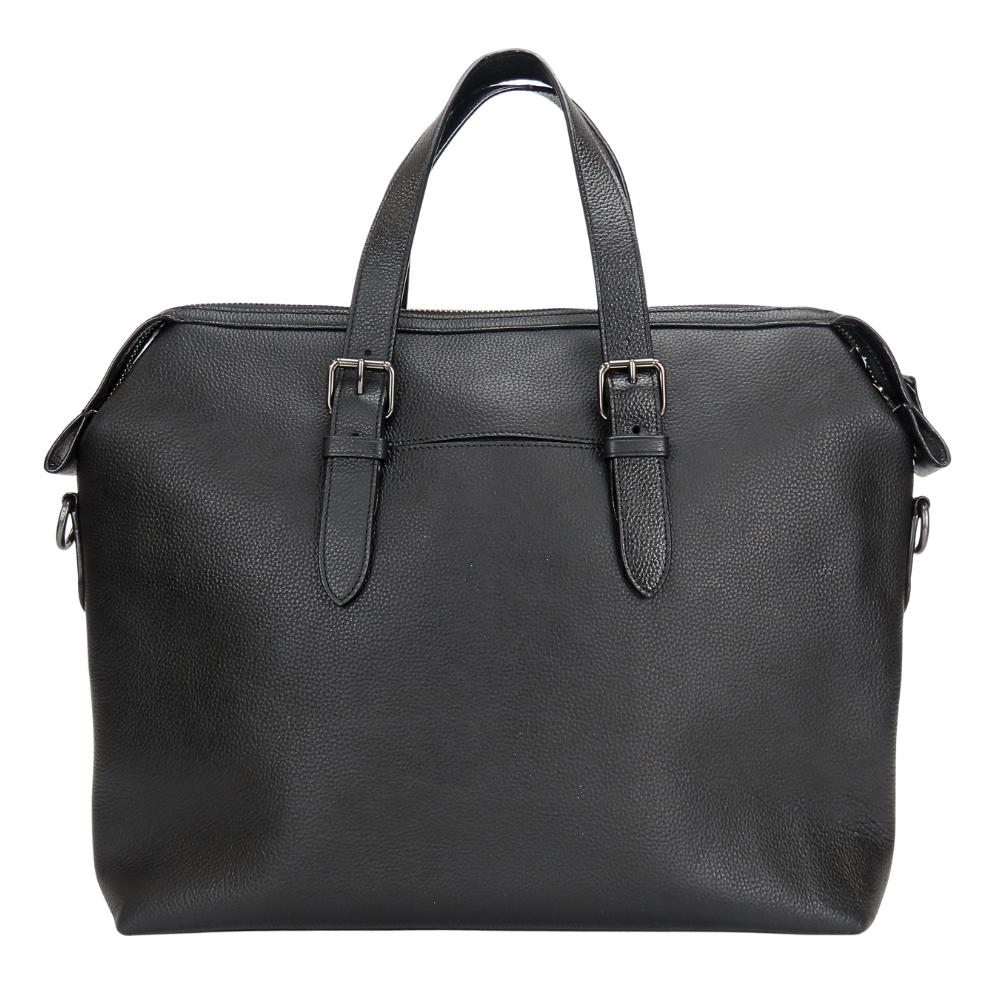 Used COACH Tote Bag Hudson F30620 Leather Black Briefcase