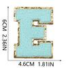 6Cm Towel Embroidery Lake Blue English Letter Embroidery Cloth Sticker Bag Decoration Patch Sticker Ironing Number Sticker