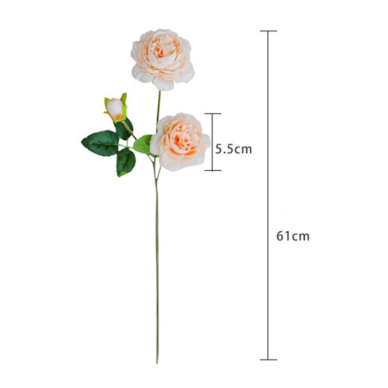 Charm 3 Köpfe Künstliche Blume Pfingstrose Home Hochzeit Dekoration Seide Gefälschte Blume Rosa Europäische Rose Weiß
