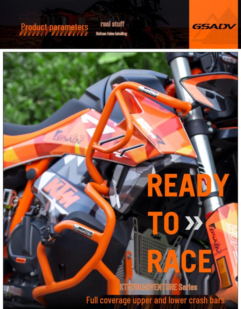KTM 790 Adventure/R/Rally Upper & Lower 304 Stainless Steel Crash Bars