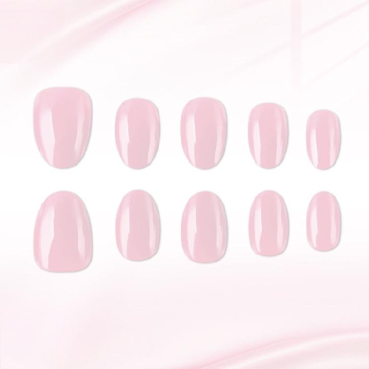 32 PEÇAS Unhas Postiças Rosa Brilhante Formato Oval Curto Unha Artificial ABS Durabilidade E Fácil De Aplicar Para Decorações de Festa de Mulheres