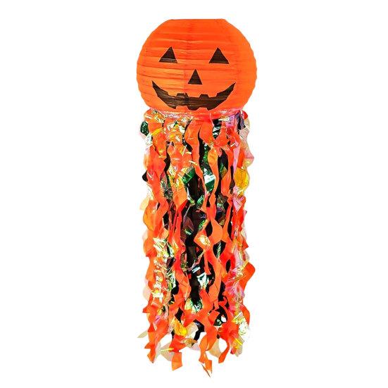 Pumpkin Paper Lanterns, Front Door Hanging Decor for Home Party Festival, Reusable Halloween Party Supplies Props