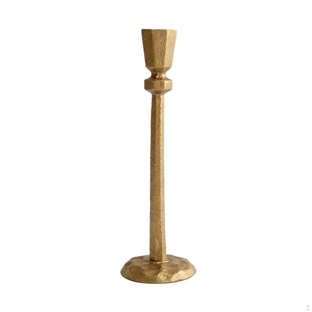 Tabletop Candle Holder Antique Metal VintageStyle Candlestick for Dining Table,