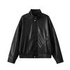 2026 Spring Men Retro Hong Kong Style Black Pu Jackets Men Short Biker Leather Jacket Men's Loose Fashion Outerwear Male Coats