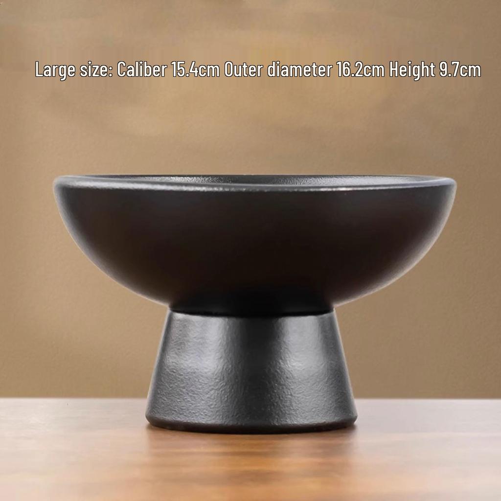 Modern Ceramic Tea Snack Plate with Fern Hydroponic Plant Holder