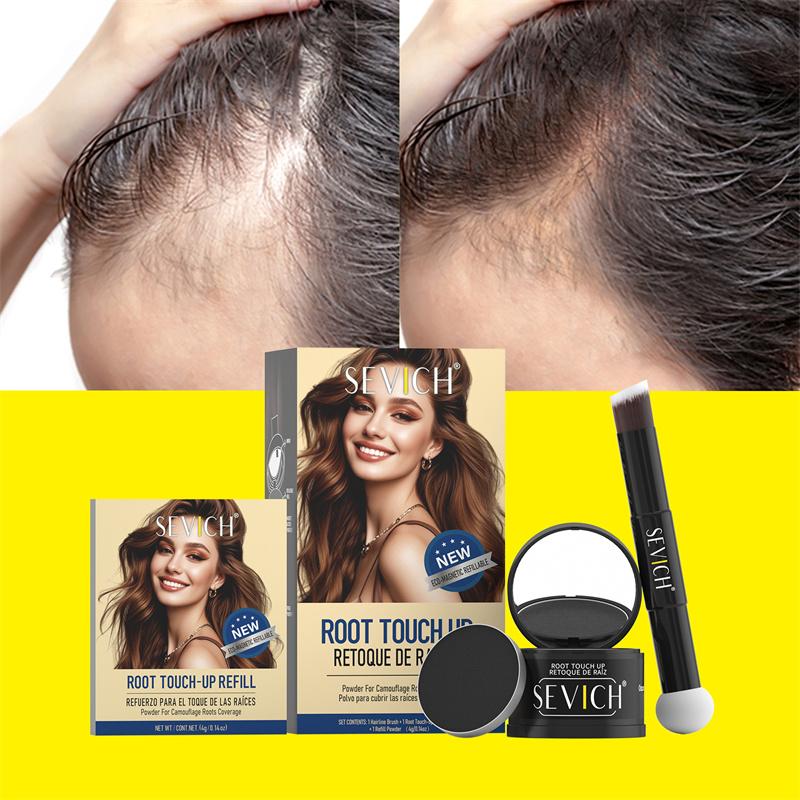 Poudre pour la ligne capillaire Correcteur Couverture Temporaire des Racines de Cheveux Contrôle des Bords de la Ligne Capillaire Couverture des Cheveux Gris Poudre Ombre pour la Ligne Capillaire Instantanément