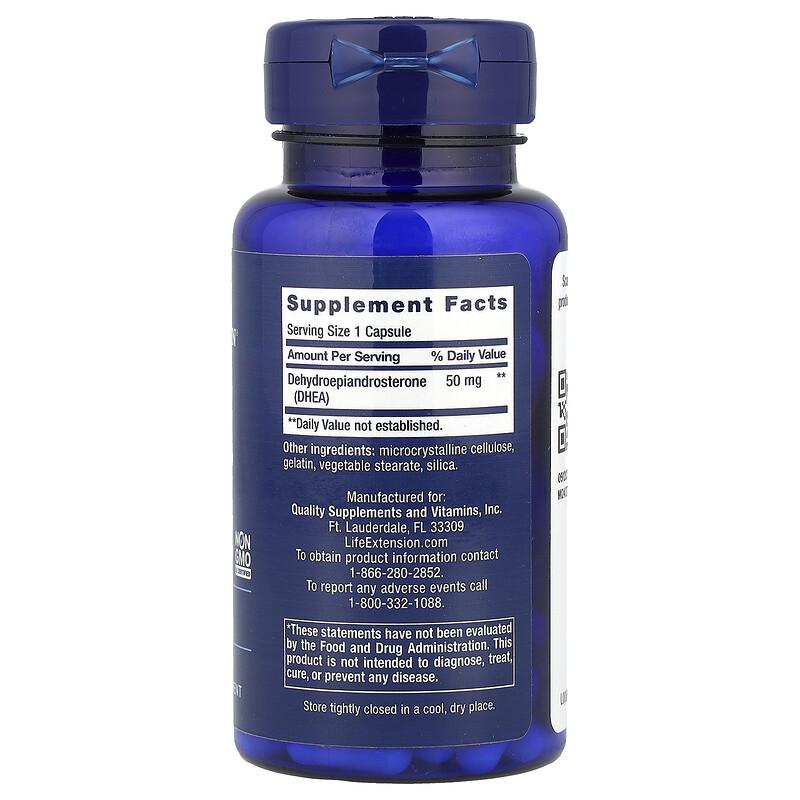 DHEA, 50 Mg, 60 Capsules