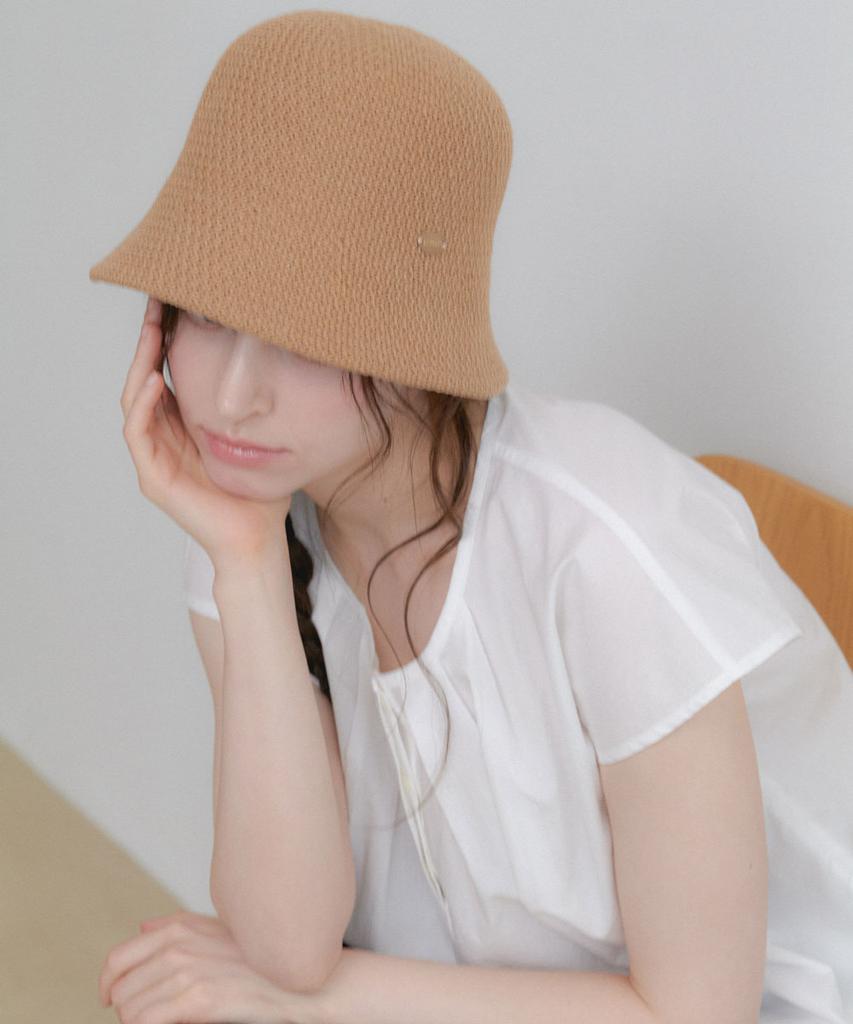 Hallen Soft Knit Bucket Hat (C078_Beige)