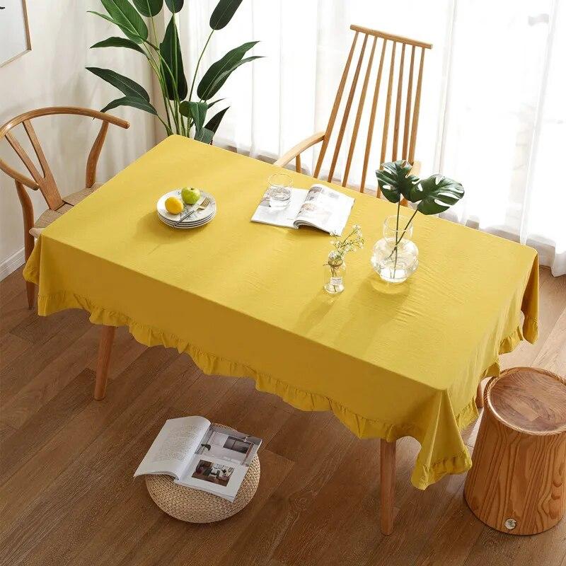 Față de masă modernă, simplă, 100% bumbac, bumbac spălat, culoare uni, cafea, petrecere de nuntă, cârpă de masă, decor acasă