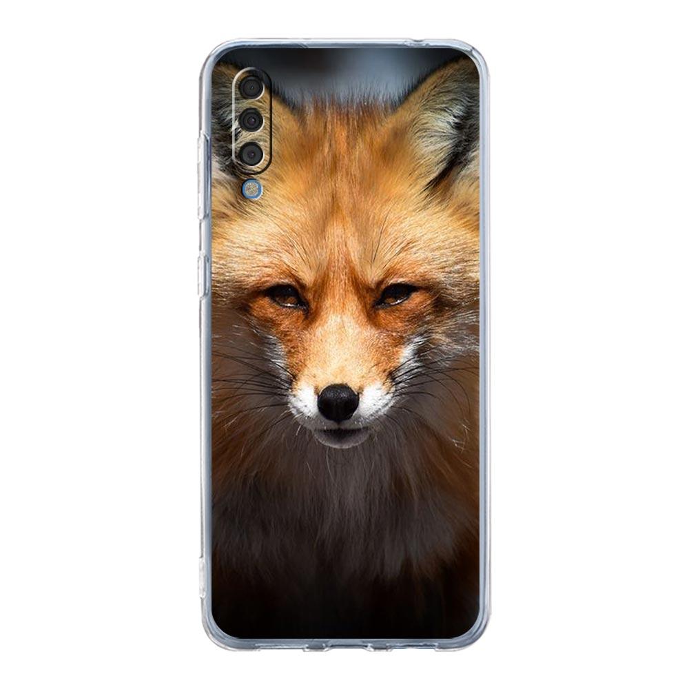 Cute Red Fox Gift Phone Case For Samsung Galaxy A52 A50 A70 A30 A40 A20E A10 A10S A20S A02S A04s A12 A22 A32 A72 5G Clear Cover