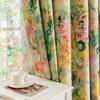 1PC LOZUJOJU European Pastoral Style Printed Colorful Curtains Full Blackout Curtains for Bedroom Living Room Balcony Window for Home Decor