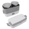 Portable Self Cooking Electric Lunch Box   Rice Cooker 2 Layers 4 Stainless Steel Food Insulation Bowls for   Dormitory 2L