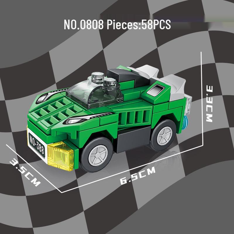 LEGO-Compatible Educational Racing Car Model Mini Building Blocks Toy
