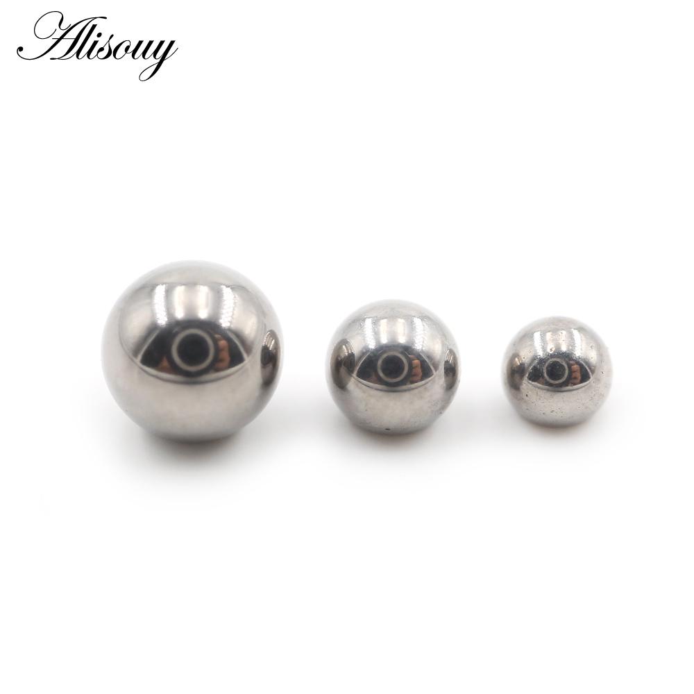 Alisouy 1PC Titanium Internal Thread 14G/16G/20G Replacement Ball Bead Lip Eyebrow Tongue Ear Tragus Belly Body Piercing Jewelry