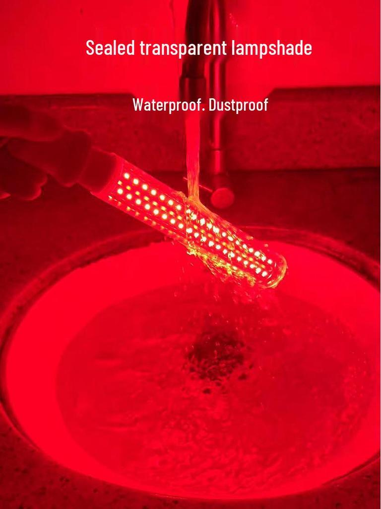 Waterproof Red & Yellow LED Corn Lantern: Energy-Saving Outdoor Decorative Globe Light