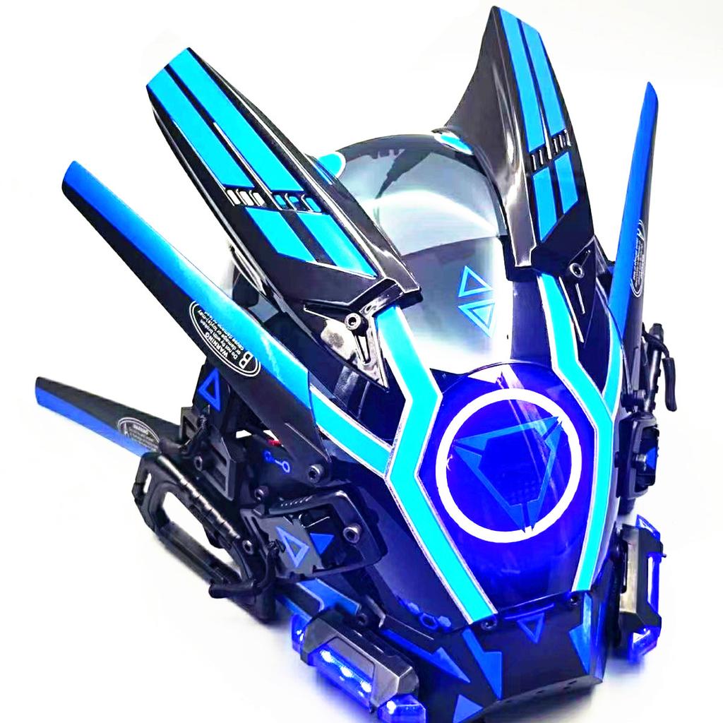 Cyber Punk Led Mask M-Clasp Night City Festival Man Cosplay Stage Property SCI-FI LED Lamp Halloween Party Gifts For Teenagers