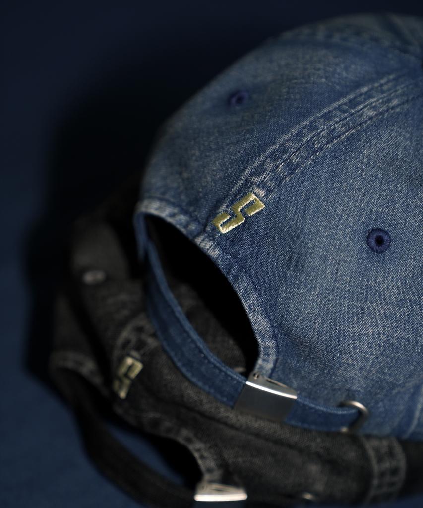 SCOUPE Logo Vintage Denim Ball Cap_Black