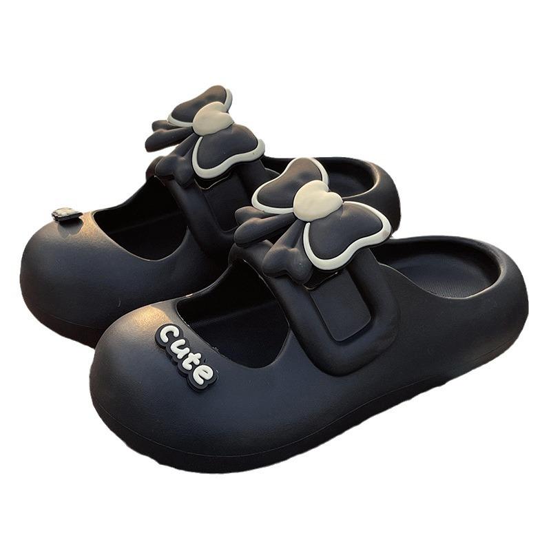 Bow Slippers Women's 2025 Summer New Internet Celebrities Super Fire Stepping Shit Feeling Soft Bottom Bag Head Casual Cool Slippers Women