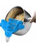 Adjustable Silicone Clip On Pan Pot Strainer Anti Spill Pasta Pot Strainer Food Grade Fruit Colander for Pasta Fruit Vegetable