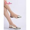 Shoetopia Pointed Toe Golden Bellies For Girls-Eu36