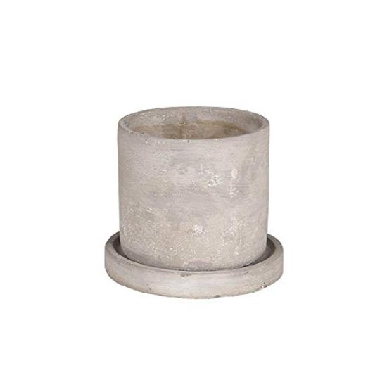 Dulton Cement Planter Round with Drain CEMENT POT ROUND Pot, Small, Type, Hole, G20-0219S