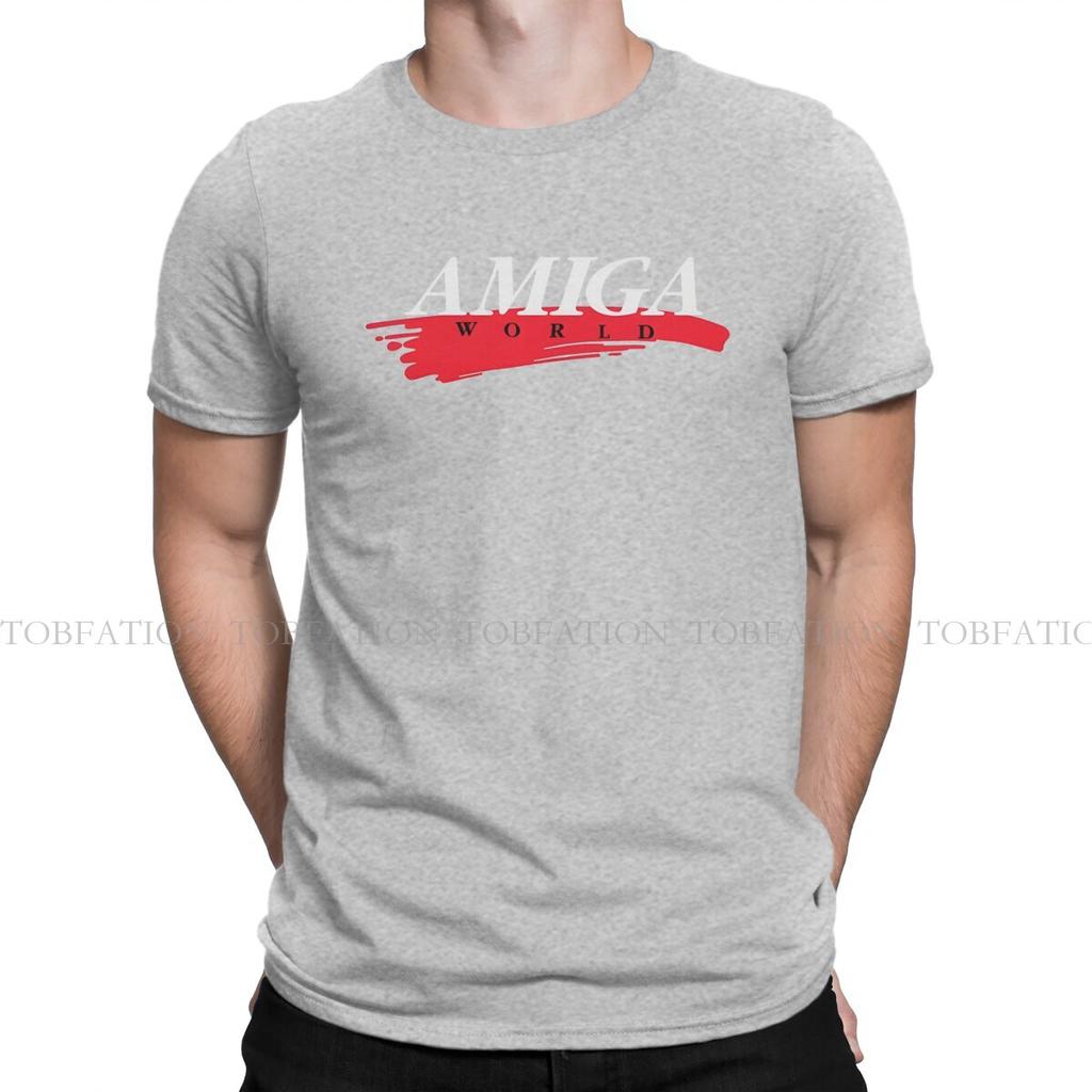 ZX Commodore Amiga 500 Amiga WORLD Logo Tshirt Homme Mens Clothing Blusas Cotton T Shirt For Men