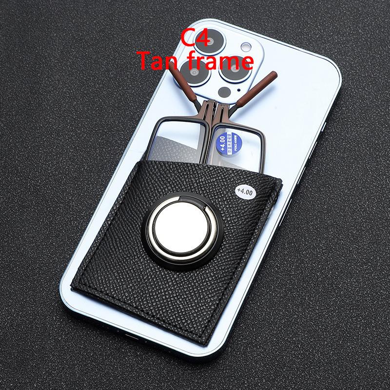 Portable Folding Reading Glasses Women Men Anti-Blue Light Ultra Thin Computer Sticky Phone Spectacles Ultra-Thin Glasses Case