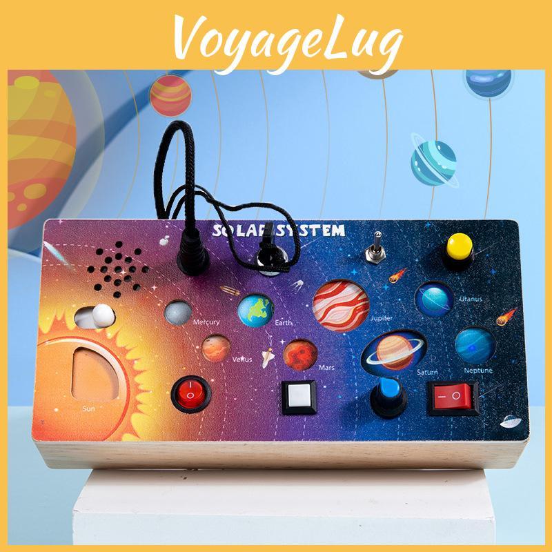 Solar Wooden Simulate System Theme Switch Game Board Children Toy Puzzle