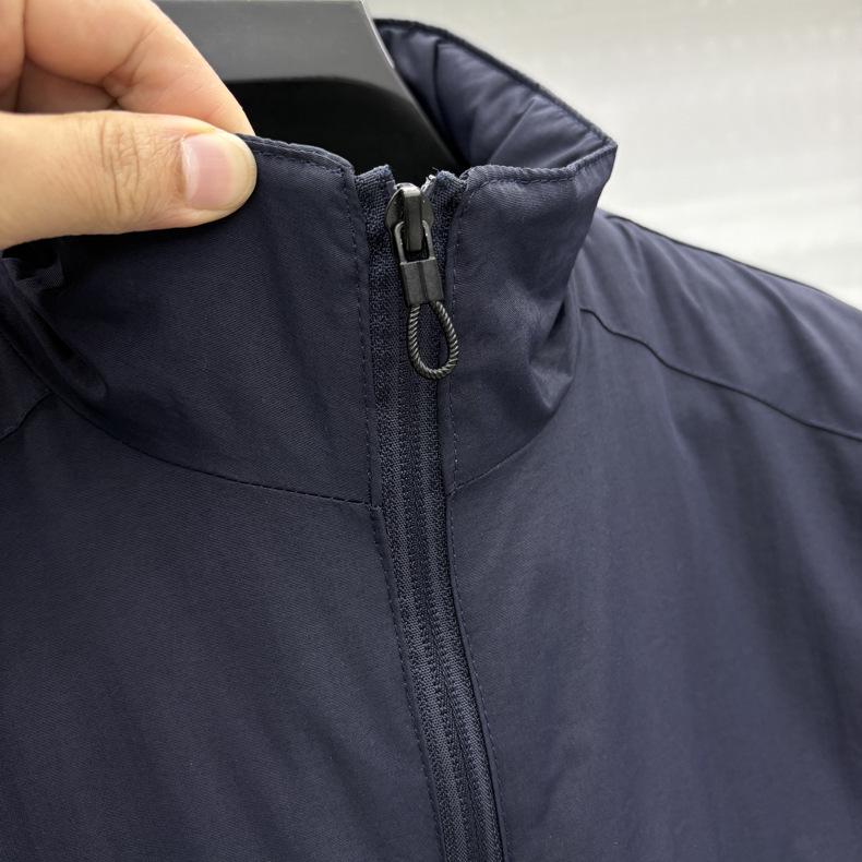 Men's Warm Velvet Jacket - Thick Stand Collar, Windproof, Solid Color Winter Coat for Middle-aged and Young Men.