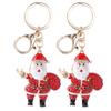 2Pcs Santa Keychain Pendant Christmas Car Cute Fashionable Hanging Cute   Decorations