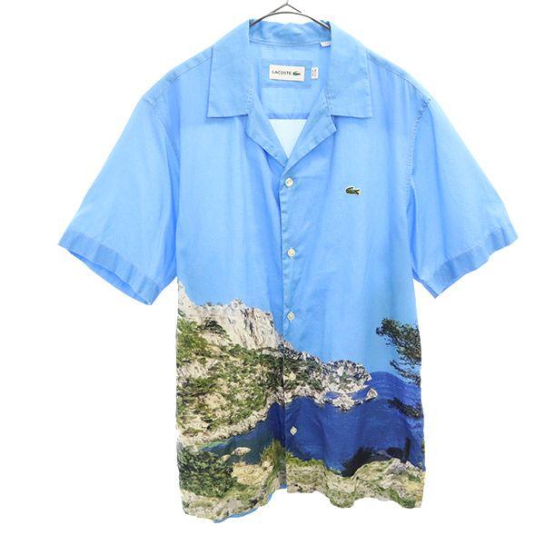 

LACOSTE Overall handle Short sleeve shirt 39 blue Men s Used