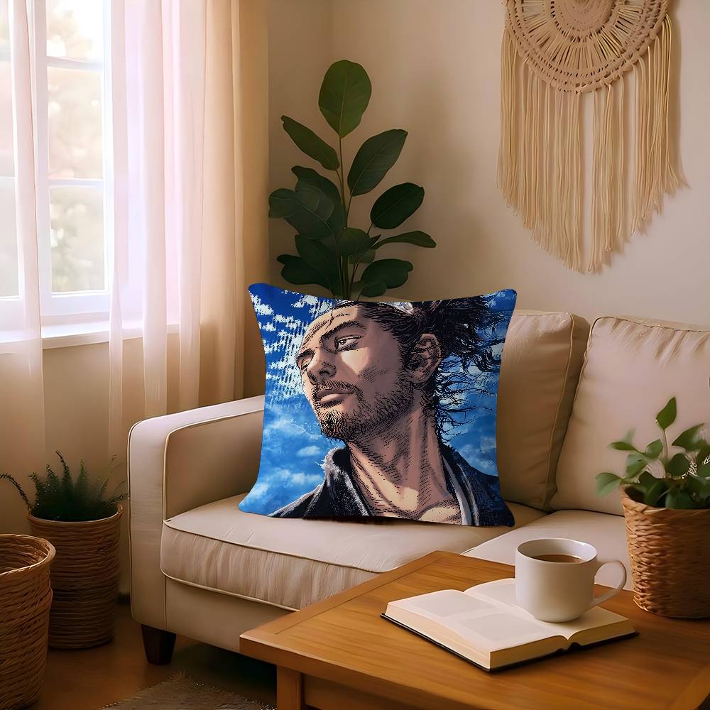 M-Miyamoto Musashi Swordsman Game Cushion Cover Inches Farmhouse Decor Home Throw Pillow Covers For Couch Decorations