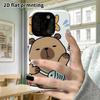 Phone Case: 2D Flat Design Suitable for iPhone 18 17 16 15 14 13 Pro Film Protective Case, Couple Style, Food-themed Capybara, Christmas and Halloween