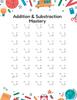 The Addition and Substraction Mastery : Math Drill Pratice for Kids Grade 1 - 3 Book