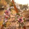 Artificial Flower Wedding Arch Door Frieze Decoration Bohemian Large Flower Pendant Wedding Ceremony Christmas Door Floral Decor