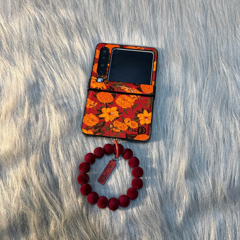 Hongyuekeng Small Yellow Flower Plush Love Applies To Huawei Pocket/s Folding Screen PuraX Mobile Phone Case Xiaomi Mixflip 