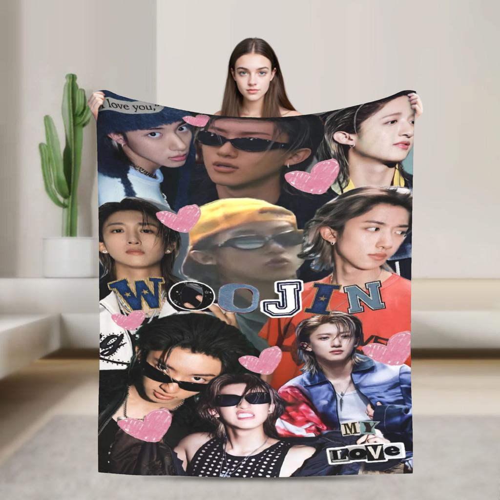 LngsOhyul Woojin Louis Blanket Warm Soft Novelty Plush Throw Blanket For Couch Chair Sofa Bed Flannel Bedspread Bed Cover