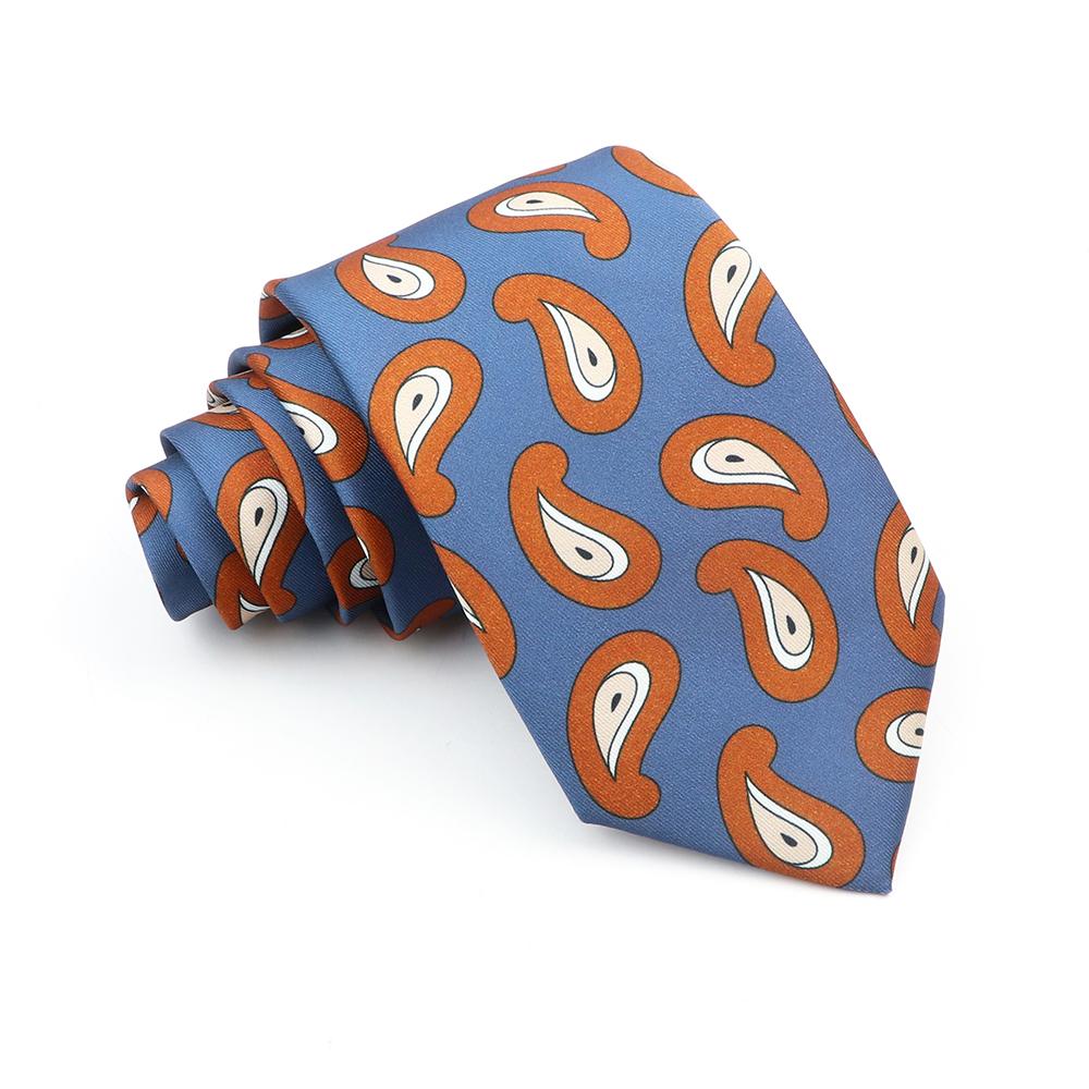 Supermjuka bohemiska sidenpolyesterslipsar för män Nyhet Design Bröllopskontor Företag Gravata tryckt slipspresent