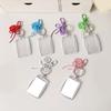 Contemporary Acrylic Photo Display Organizer Compact Keychain Card Sleeve Decorative Desk Accessory For Daily Use