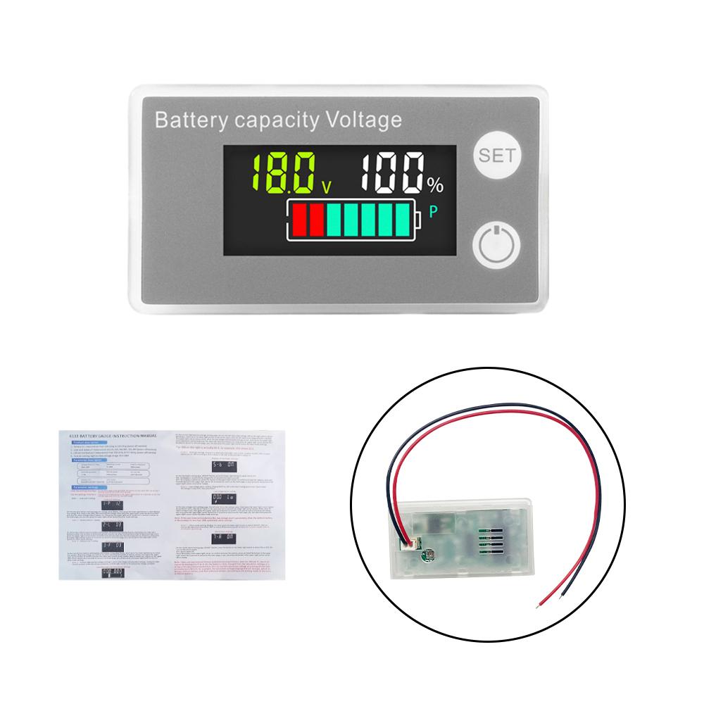 DC 8-100V LCD Digital Voltage Meter Battery Capacity Indicator 6133A 12V, 36V, 48V, 60V, 72V, 84V