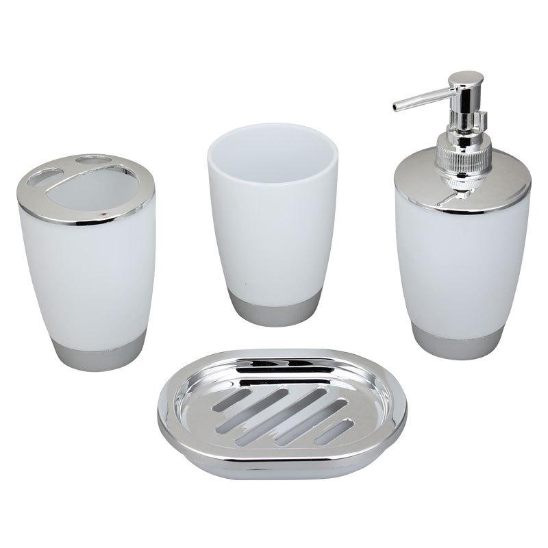 Elegant Euro-American Bathroom Set: 6-Piece Toiletries & Electroplated Lotion Bottle