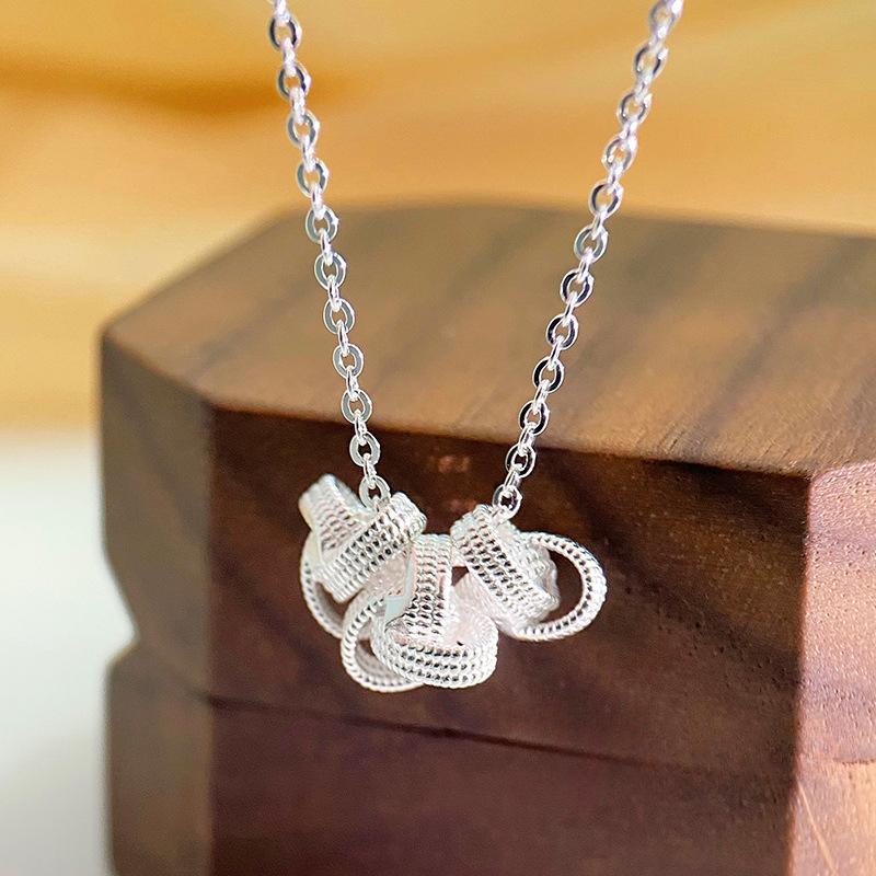 New Chinese Ruyi Knot Set for Women: Light Luxury, Elegant, Fashion, Cold Feeling Ring Necklace