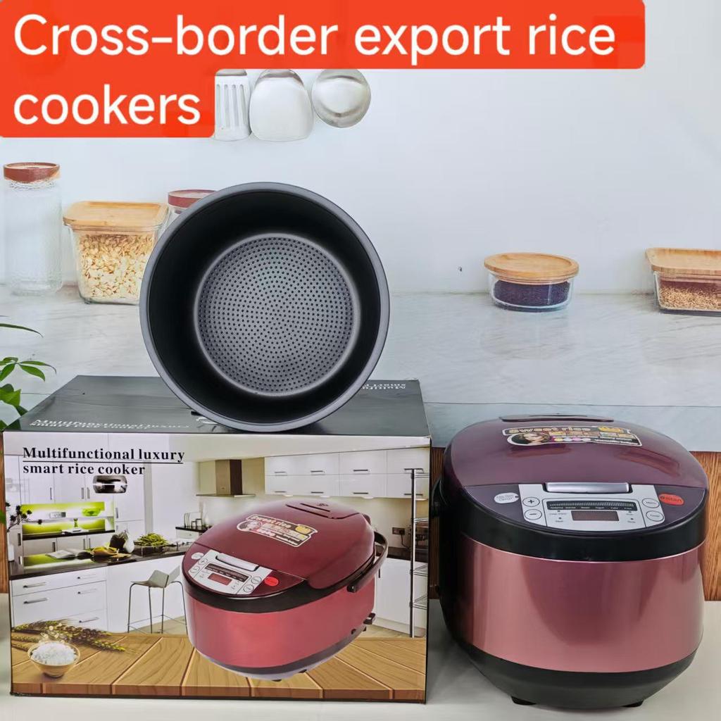 Pentola Elettrica per Riso da 5L: Intelligente, Grande Capacità con Timer di Prenotazione, Standard UK/UE.