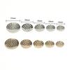 50pcs 14mm-25mm Brooch Base Brooches Bouquet Metal Disk Shell Flower Cabochon Bezel Round Blank For Diy Jewelry Making Wholesale