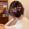 Fashion Matte Flower Hairpins Vintage Rhinestone Non-Slip Clip Claw Clamps Women Girls Hair Accessories Party Headwear Gift